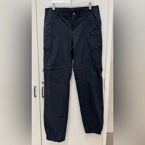 Kuhl Women’s Horizon Recco Convertible Black Cargo Pants size 12 Hiking Climbing